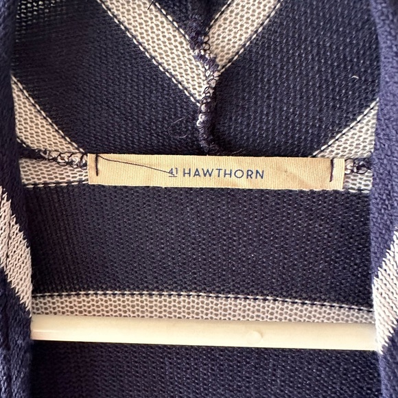 Navy with white stripes cardigan size small - Picture 3 of 3